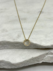 Circle: Halskette, 18 Karat Gelbgold, Diamanten