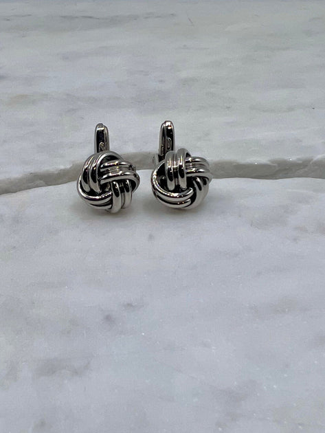 Boutons De Manchette Argent 800 – Modèle Classique Pour Homme (sans Marque)