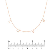 L-O-V-E: Halskette, 14 KT Roségold