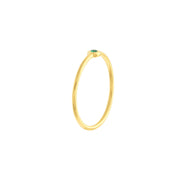 Rainbow Green: Ring, Smaragd, 14 KT Gelbgold