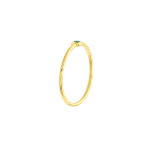 Rainbow Green: Ring, Smaragd, 14 KT Gelbgold