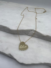 Love is love: Halskette, Herz, 14 Karat Gelbgold