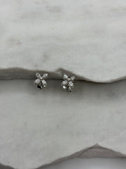 Shining Flower: Ohrstecker, 18 Karat, Diamanten