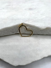 Anhänger: Heart Outline, Diamant, 14 Karat Gold