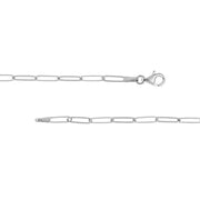 Carla: Halskette, Paperclip, 14 KT Weißgold