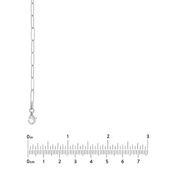 Carla: Halskette, Paperclip, 14 KT Weißgold
