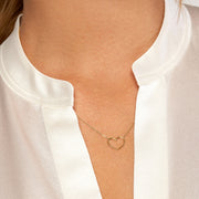 Charlotte: Halskette, Herz, 14 KT Weißgold