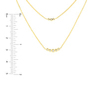 Chloe: Halskette, Double Layer, 14 KT Gelbgold, Diamanten