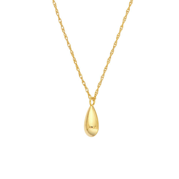 Drop: Tropfen, Halskette, 14 Karat Gold