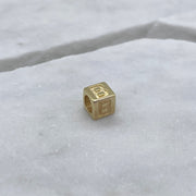 Goldwürfel, Charm, Buchstaben, personalisierbar, 14 Karat Gold