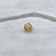 Goldwürfel, Charm, Buchstaben, personalisierbar, 14 Karat Gold