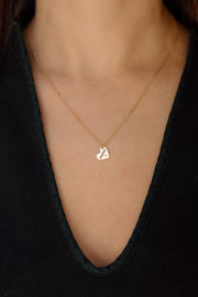Mama Herz, Halskette, Diamant, 14 Karat Gold AE