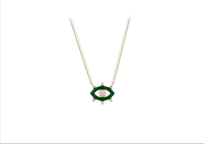 Evil Eye: Halskette, 18 Karat Gold, Diamanten