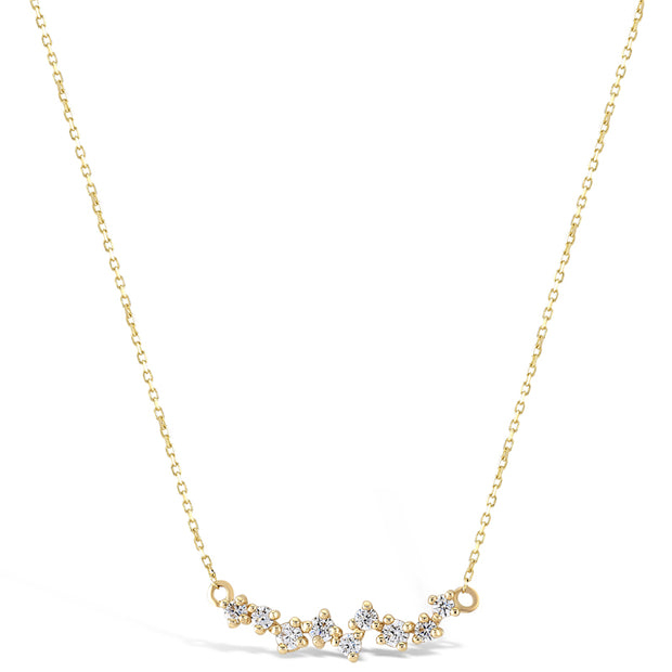 Halskette: Skyline, 14 Karat Gold, Diamanten