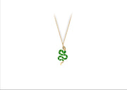 Halskette: Snake, 18 Karat Gold, Emaille
