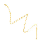 Starmoon: Halskette, Halbmond & Stern, 14 KT Gelbgold, Diamanten