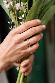 Hexa: Ring, 18 Karat Roségold, Diamanten