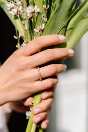Hexa: Ring, 18 Karat Roségold, Diamanten