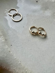 Bubble Hoops: Ohrringe, 14 Karat Gold