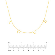 L-O-V-E: Halskette, 14 KT Gelbgold
