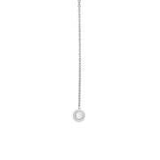 Pull-Through Ohrringe, Liz, 14 Karat Weißgold, Diamanten