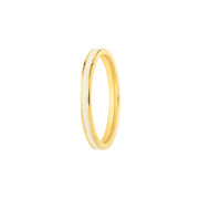 Lou: Ring, 14 Karat Gelbgold, Emaile, Weiß