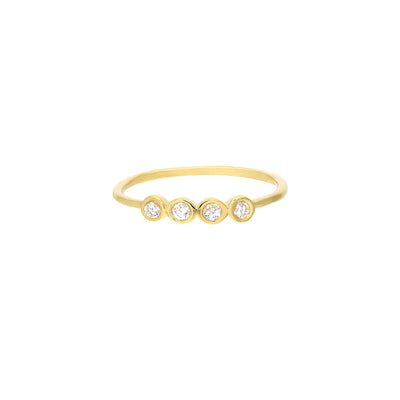 Maggie: Ring, 14 KT Gelbgold, Diamanten