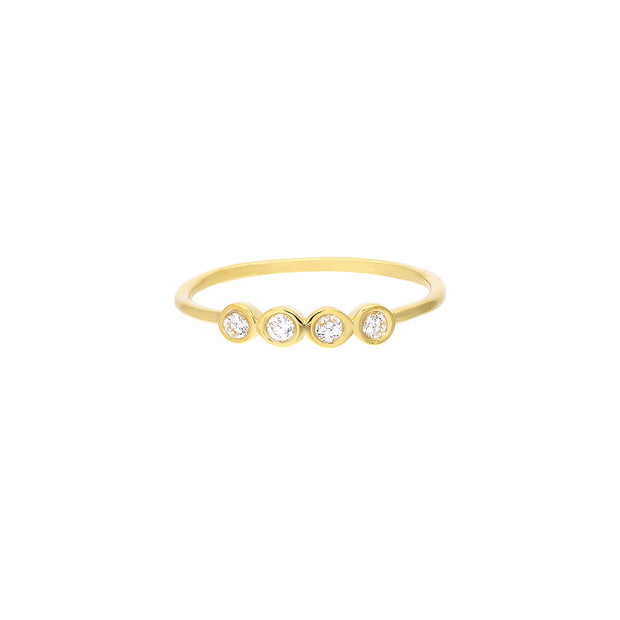 Maggie: Ring, 14 KT Gelbgold, Diamanten