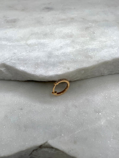 Malea: Hoops, 10mm, 18 Karat Gold, Diamanten