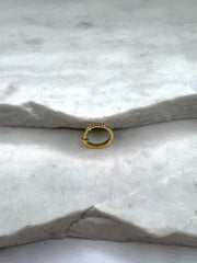 Malea: Single Hoop, 12mm, 18 Karat Gold, Diamanten