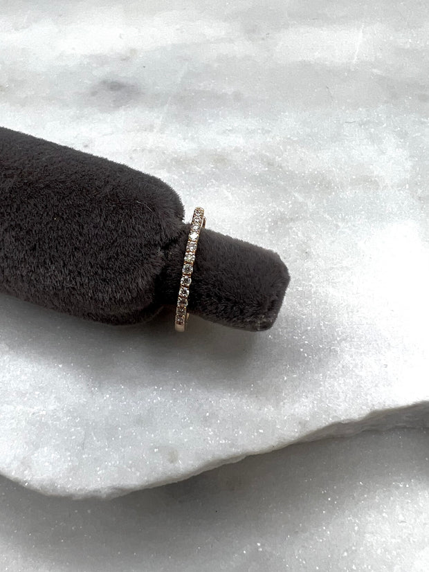 Malea: Hoops, 14mm, 18 Karat Gold, Diamanten