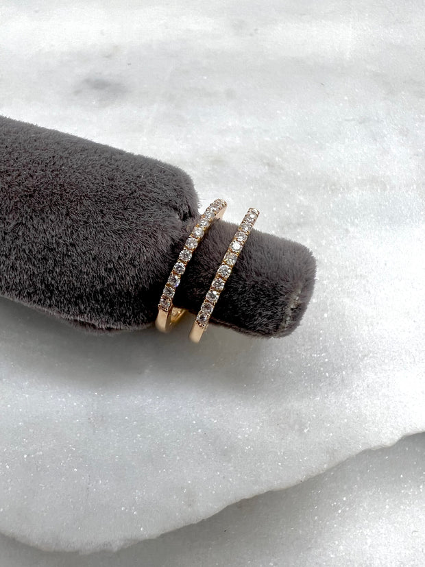 Malea: Hoops, 14mm, 18 Karat Gold, Diamanten