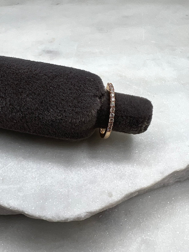 Malea: Hoops, 14mm, 18 Karat Gold, Diamanten