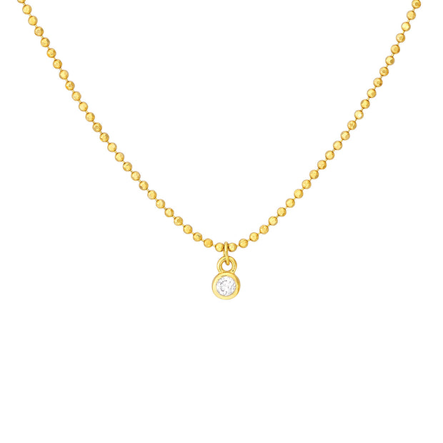 Patricia: Halskette, Double Layer, 14 KT Gelbgold, Diamanten