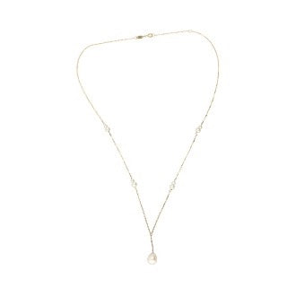 Perla: Y-Halskette, 14 Karat Gold, Süßwasserperle