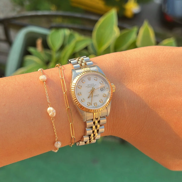 Perla: Armband, 14 Karat Gold, Süßwasserperle