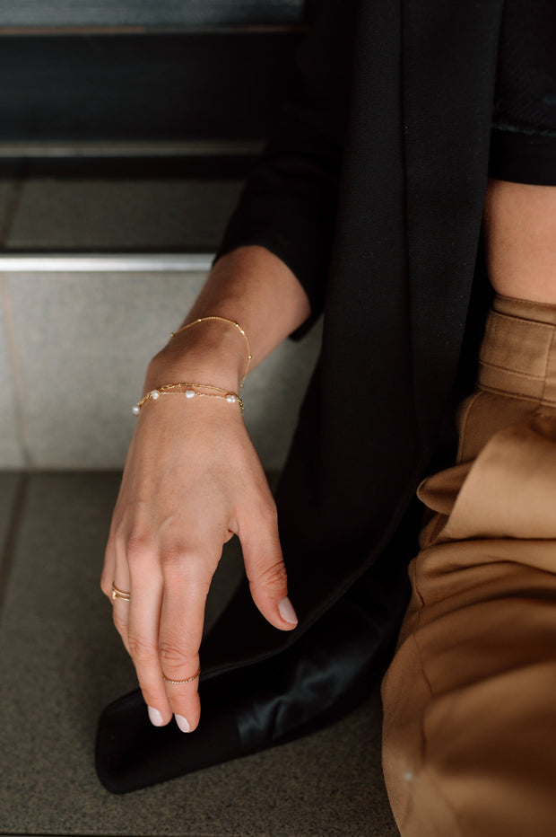 Perla: Armband, 14 Karat Gold, Süßwasserperle