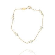 Perla: Armband, 14 Karat Gold, Süßwasserperle