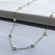 Perla: Halskette, 14 Karat Gold, Süßwasserperle