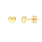 Puff Heart: Ohrringe, Herz, 14 Karat Gold