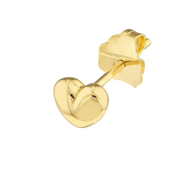 Puff Heart: Ohrringe, Herz, 14 Karat Gold
