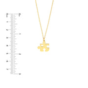 Love Puzzle: Halskette, 14 KT Gelbgold