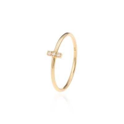 Ida: Ring, Diamanten, 14 Karat Gold