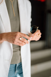 Leona: Siegelring, gravierbar, 14 KT Gelbgold