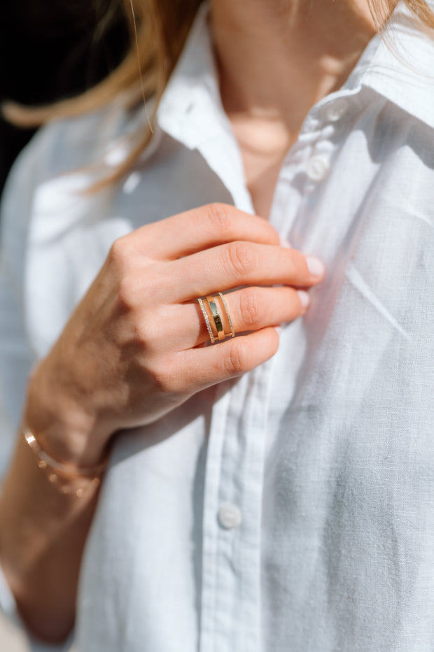 Tina: Ring, 18 Karat Gold, Diamanten