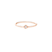 Rosa: Ring, 14 KT Roségold, Diamant