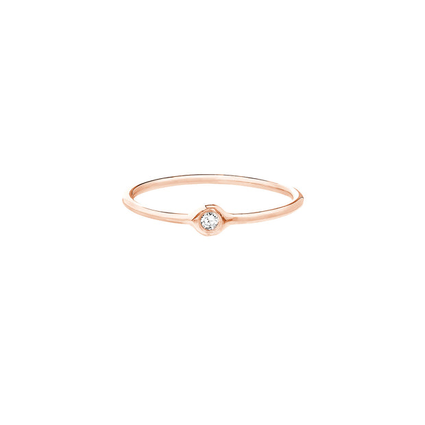 Rosa: Ring, 14 Karat Gold, Diamant