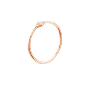 Rosa: Ring, 14 KT Roségold, Diamant