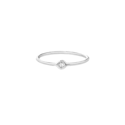 Rosa: Ring, 14 Karat Gold, Diamant