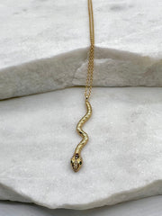 Halskette: Snake, 18 Karat Gold, Diamanten
